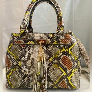 Python Snake Faux  print!!!!   Standalone Handbag